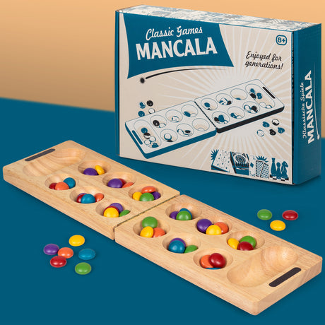 WOODEN MANCALA GAME