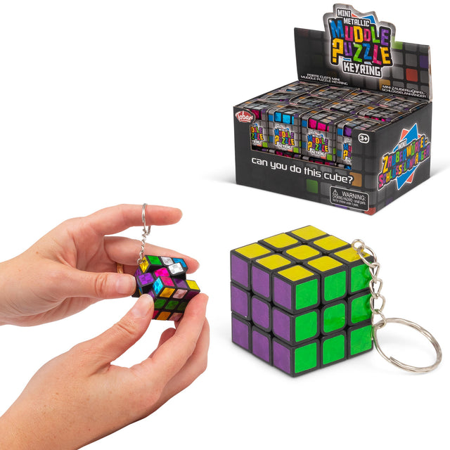 MINI METALLIC MUDDLE PUZZLE KEYRING