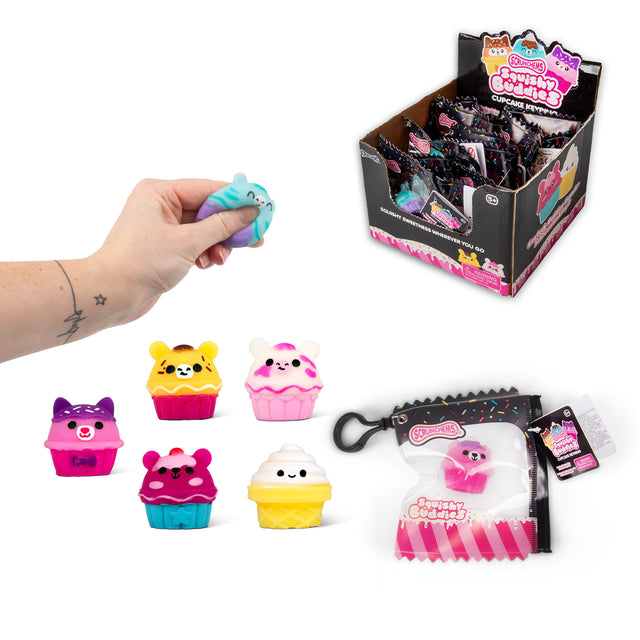 SCRUNCHEMS SQUISHY BUDDIES CUPCAKE KEYRING