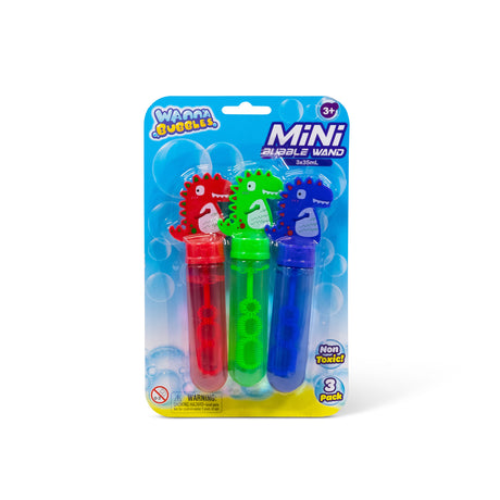 3PK DINOSAUR MINI BUBBLE WANDS