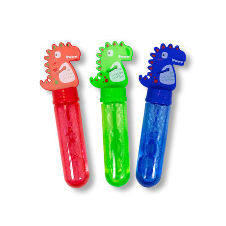 3PK DINOSAUR MINI BUBBLE WANDS
